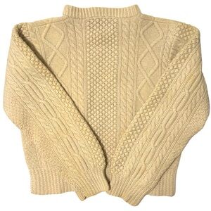 VTG 1960s Barnas-Mor Women’s Aran Hand Knit Irish Fisherman Knit Sweater - XS